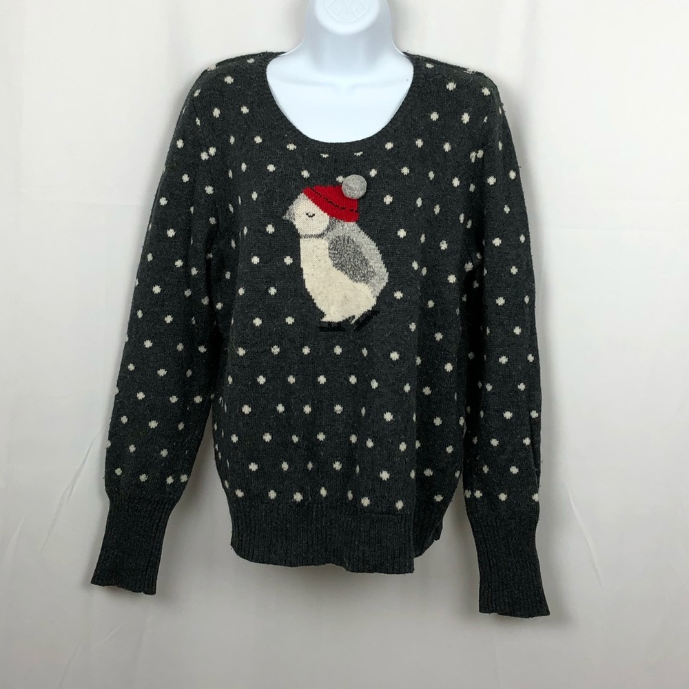 Wearing Your ❤️ on Your Sleeve penguin sweater XL